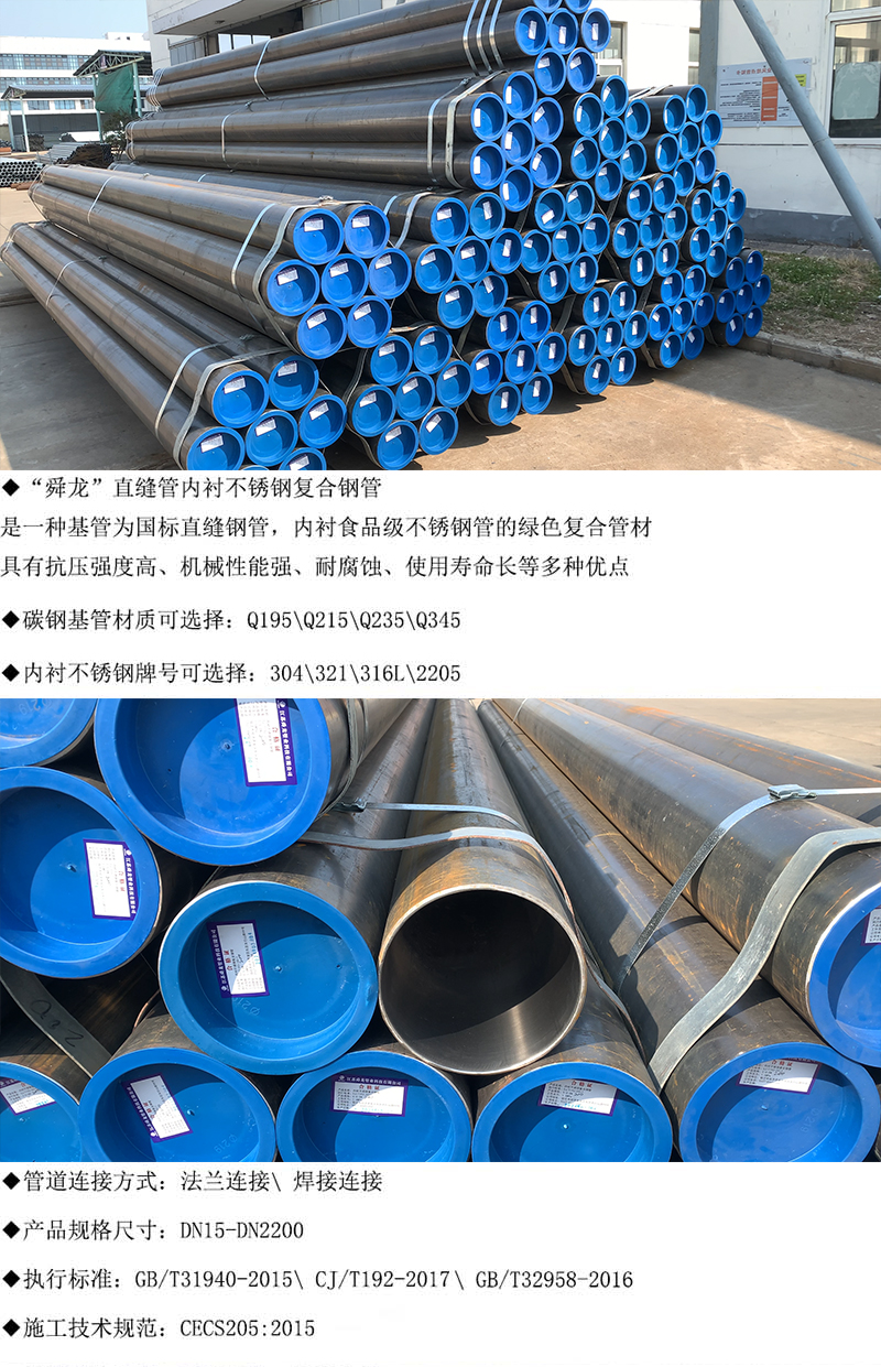 直缝管内衬不锈钢复合管(图1)